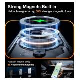 TORRAS Ultra Magnetic Ostand for iPhone 15 Pro Case [Fit for MagSafe] [Sturdy Stand & Ring Holder] Mil-Grade Shockproof Anti-Yellow Anti-Scratch Slim Protective Kickstand Case, Crystal Clear 6.1 inch