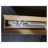 Mcrbeay Shower Curtain Rod, 1 Diameter Heavy Duty Tension Shower Rod, Non Slip Adjustable 28-74 inch No Drilling Shower Curtain Rods Spring Tension For Bathroom, Shower Stall, No Rust, Silver