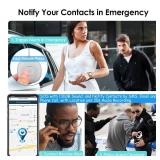 5-in-1 Smart Personal Safety Alarm for Women Self Defense, Notify Emergency Contact by Email/SMS/Phone Call, 130dB Sound, GPS Location and Audio Record, Bluetooth Key Finder, Phone Anti-Lost