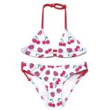 SHEKINI Girls Swimwear Halter Triangle Bikini Leopard Print Two Piece Swimsuits (Printing - Red, 12-14 Years)