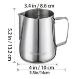 32 Oz Milk Frothing Pitcher - 900ml Milk Frother Cup, Milk Steamer Cup, Stainless Steel Espresso Steaming Pitchers, Latte Art Cups, Milk Pitcher for Espresso Machine
