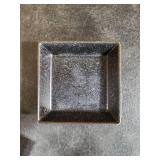 QNMUSUNC Ceramic Ring Dish, Jewelry Dish Holder, Small Trinket Tray Plate for Earrings Rings Necklaces Keys, for Mom Friend Sister (Black Surface)