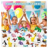 INSOON 30 Packs Animal Party Favors for Kids, 810 PCS Mini Animal Building Block Toy Set for Goodie Bag Fillers Classroom Prizes Easter Birthday Children