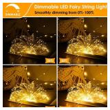 Mlambert 3 Pack 33FT Fairy Lights Battery Operated with Remote and Timer, Waterproof Dimmable 8 Modes 100 LEDs Twinkle Lights for Indoor Outdoor Decor