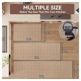 YDKGL Kitchen Runner Rugs Non Slip Washable, Super Absorbent Soft Chenille Braided Kitchen Mats for Floor Rubber Backing Standing Sink Mat Floor Mat, Easy to Clean, Brown 17x59