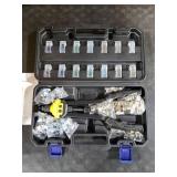 IMQUALI Rivet Nut Tool Rivet Nut Kit, 16 Rivnut Tool Kit with 14 Metric & SAE Mandrels Rivet Nut Assortment Kit with 140 Rivet Nuts, Hand Riveters Nutsert Tool Kit with Durable Blow Molded Case