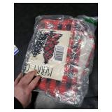 Artoid Mode Red and Black Buffalo Plaid Christmas Trees Placemats Set of 8, 12x18 Inch Winter Table Mats for Outdoor Home Party Kitchen Dining Decor