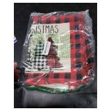 Artoid Mode Red and Black Buffalo Plaid Christmas Trees Placemats Set of 8, 12x18 Inch Winter Table Mats for Outdoor Home Party Kitchen Dining Decor