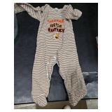 Thanksgiving Baby Boy Girl Outfit Turkey Pumpkin Long Sleeve Onesie Romper Jumpsuit Halloween Clothes Girl Boy (cutest turkey,12-18 Months)