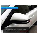 LAUBDGIE Passenger Right Side Mirror Cover Cap Compatible with Toyota Rav4 2013-2018 XLE/SE/LTD, 4RUNNER 2013-2023,RAV4 HV 2016 - Without Side Camera Models, Pearl White