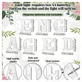 Honoson 7 Pcs 6.5 Inch Engagement Party Decorations Engaged LED Letter Lights Sign Lights Table Decoration for Wedding Engagement Bridal Shower Engaged Party Decor