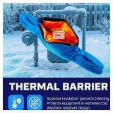 Ciieeo Backflow Preventer Insulation Cover Pipe Insulation for Winter Freeze Protection Thick Cover for Outdoor Water and Pipes Easy Installation for Indoor and Outdoor Use