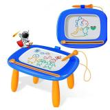 Kikidex Toddlers Toys Age 1-3, Magnetic Drawing Board, Toddler Girl Toys for 1-2 Year Old, Doodle Board Pad Learning and Educational Toys for 1 2 3 Year Old Baby Kids Birthday Gift (Dark Blue)