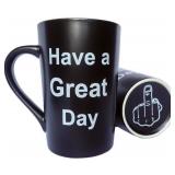 MAUAG Funny Christmas Gifts Coffee Mug Have a Great Day Cup Black, Best Father