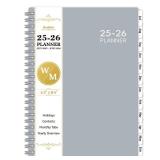 Planner 2025-2026 - 2025-2026 Planner from July 2025 - June 2026, Academic Planner 2025-2026 Weekly & Monthly Spreads, 6.25 x 8.3, 12 Monthly Tabs, Strong Twin-Wire Binding