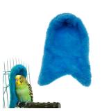 Corner Fleece Bird Blanket Cozy Bird Bed Warmer Parrot House Cage Snuggle Hut Bed Hanging Hammock Toy for Parakeet Cockatiel Conure Pigeon Lovebirds Small Animals Shelter Plush Bedding(Blue/M)