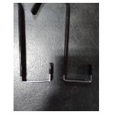 Mars-Rock Over The Door Metal Hooks with Plastic Coating 5.5 Fit 0.5 to 1 3/8 Door 4 Pcs Heavy Duty Single Towel Robe Rack Wreath Bathroom Shower Hanger Shoe Organizer Ironing Board Short Black