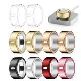 Snyeest 10 Pack Cover Compatible for Oura Ring 4/Gen 3 Heritage/Gen 3 Horizon,(NOT Compatible with Oura 4 Ceramic),Charging Directly,Rugged TPU Elastic Finger Protector for Workout Women Men-Size 9