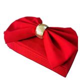 Getfitsoo Cloth Napkins Set of 6, 100% Cotton Dinner Napkins for Everyday Use Reusable, Perfect as Christmas Thanksgiving Dining Kitchen Table Decoration (Red)