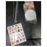 Sanilinwild 40 oz Tumbler Insulated Mug w/Straw & Flip Cap Lids - Cup Holder Bottle with 6 Accessories Set for Hot, Cold Drink - Leak-Proof - Water, Coffee Portable Travel Mug (Pink Gold)