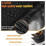 Kovshuiwe Rectangular Patio Heavy Duty Table Cover -Patio Covers for Shade and Rain, 600D Tough Oxford Cloth Waterproof Outdoor Dining Table and Chairs Furniture Cover Size 98 Lx78 Wx32 H