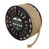 KIS Premium Quality Natural Jute Rope 12 MM (1/2 100 ft) Petroleum Smell Free, Natural, Biodegradable, Hemp Rope, Great for Crafting, Decoration, Camping, PET Friendly