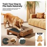 Kimwina Interactive Dog Nail Scratch Board Toy: IQ Training & Enrichment Toy, Sandpaper Scratch Pad for Nail Care, Slow Feeder & Nail Filing Toy