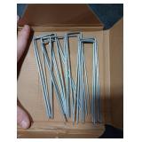FEED GARDEN 6 Inch Galvanized Landscape Staples 11 Gauge Anti-Rust Garden Stakes SOD Pins Yard Stakes