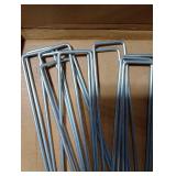 FEED GARDEN 6 Inch Galvanized Landscape Staples 11 Gauge Anti-Rust Garden Stakes SOD Pins Yard Stakes