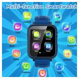Wiszodet Kids Smart Game Watch with 39 Games HD Touch Screen Video Camera Music Player Pedometer Flashlight Alarm Clock 12/24 hr, Gifts for 5-12 Year Olds Boys