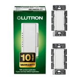 Lutron Maestro LED+ Dimmer Switch for Dimmable LED, Halogen and Incandescent Bulbs, 150W/Single-Pole or Multi-Location, MACL-153M-WH, White (2-Pack)
