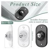 Honoson 16 Pcs Self Adhesive Caster Wheels Appliance Rollers Appliance Sliders for Kitchen 360Â° Swivel Universal Wheel Mini Small Kitchen (Clear Black White with 1 Steel Ball Style)