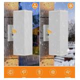 YOFOVI Dusk to Dawn Outdoor Light Fixture, 2 Pack Waterproof Outdoor Wall Lights, Modern Sensor Ootdoor Porch Light Exterior Lighting Fixture, White
