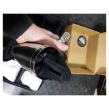 KITESSENSU Cocktail Shaker Set with Carry Case: Vacuum Insulated Martini Shaker with Built-in Strainer, 2 Martini Glasses, Measuring Jigger, Bar Mixing Spoon & Cocktail Recipes, Travel Bar Tool Set