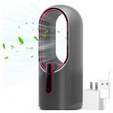 KONSIDEN Desk Fan Bladeless, 11.8 Inch Office Fan Small, Quiet, 3 Speed Adjustment, Touch Control, Easy to Clean, Desk Fans Small Quiet, Ideal for Office, Living Room, Bedroom