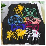 Gamer Blanket Ultra Soft Flannel Gaming Throw Blanket Cozy Lightweight Blankets Gamer Gifts for Men Boys 60X50