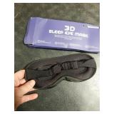 Weighted Eye Mask for Sleeping - Sleep Mask for Women & Men, Blackout 3D Contoured Sleeping Mask for Side Sleeper, Zero Pressure Soft Night Eye Cover with Adjustable Strap for Travel, Black