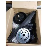 iacaf 52inch Low Profile Ceiling Fan with Light and Remote/APP Control, LED Dimmable DC ReversibleModern, Flush Mount,6 Blade,Black Ceiling Fan for Bedroom Living Room/Outdoor Use