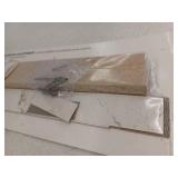 Oro Quartz End Cap Kit with Ora Eased Edge with Loose Backsplash
