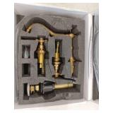 BWE 8 in. Widespread Double-Handle Bathroom Faucet 3-Holes, Antique Brass