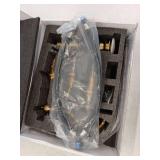 BWE 8 in. Widespread Double-Handle Bathroom Faucet 3-Holes, Antique Brass