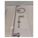 Glacier Bay Oswell 3-Piece Bath Hardware Set with Toilet Paper Holder, Hand Towel Holder, 24 in. Towel Bar in Brushed Nickel