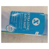 SlipX Solutions Translucent Light Blue Vinyl Non-Slip Bath Mat  39  x 16