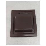 NO-PEST VENT 4 in. Wide-Mount Dual Door Wall Vent in Brown