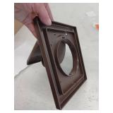 NO-PEST VENT 4 in. Wide-Mount Dual Door Wall Vent in Brown