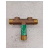 4 in. x 1 in. Brass Tank Tee