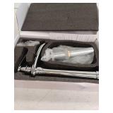 Waterfall Single Hole Single Handle Bathroom Vessel Sink Faucet with Drain Assembly in Polished Chrome