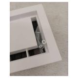 4 in. x 10 in. Paintable Plastic Wall Register in Textured White