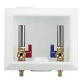 1/2 in. Brass PEX-B Barb x 3/4 in. Male Hose Thread Washing Machine Outlet Box With Hammer Arrestor