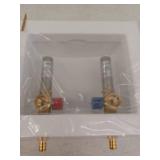 1/2 in. Brass PEX-B Barb x 3/4 in. Male Hose Thread Washing Machine Outlet Box With Hammer Arrestor